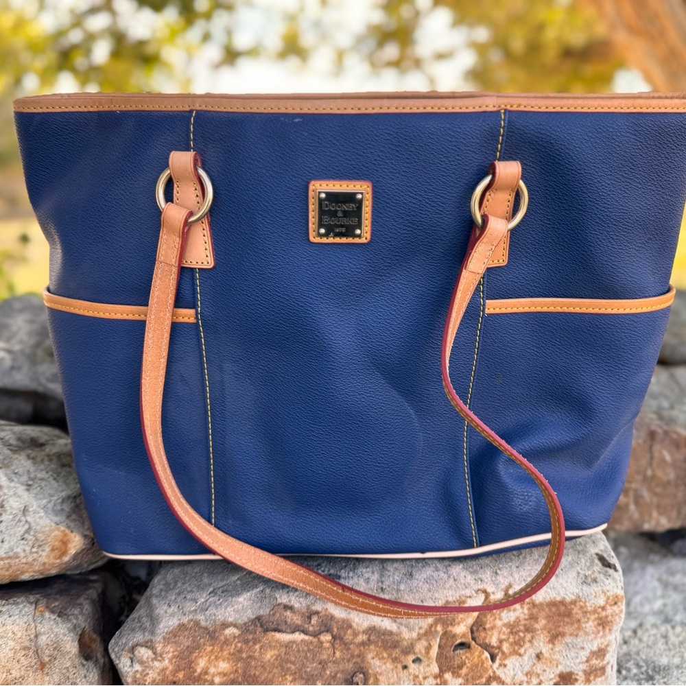 Dooney & Bourke Blue and Tan Tote Bag